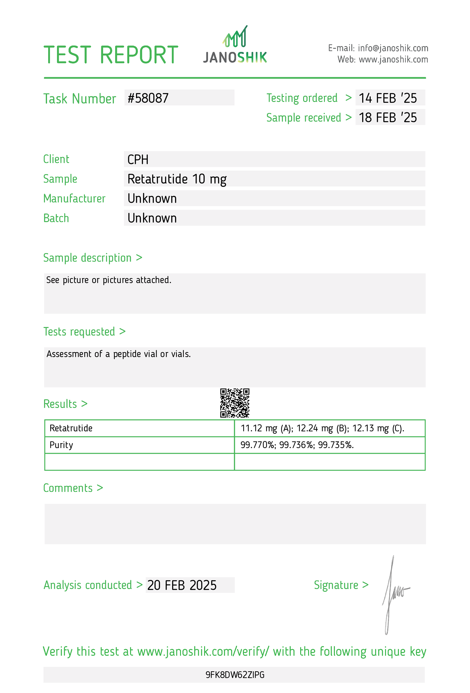 Certificate scan