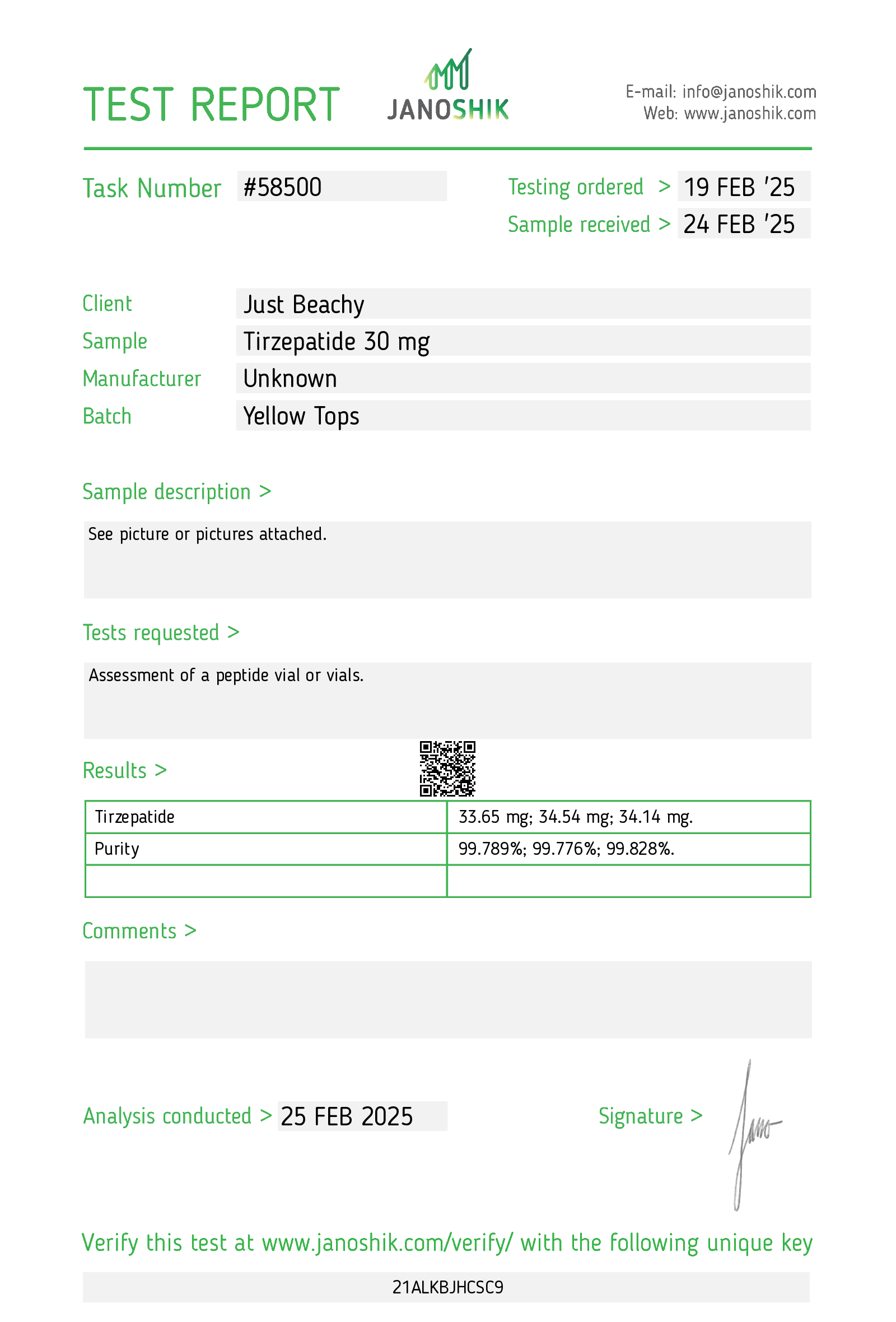 Certificate scan
