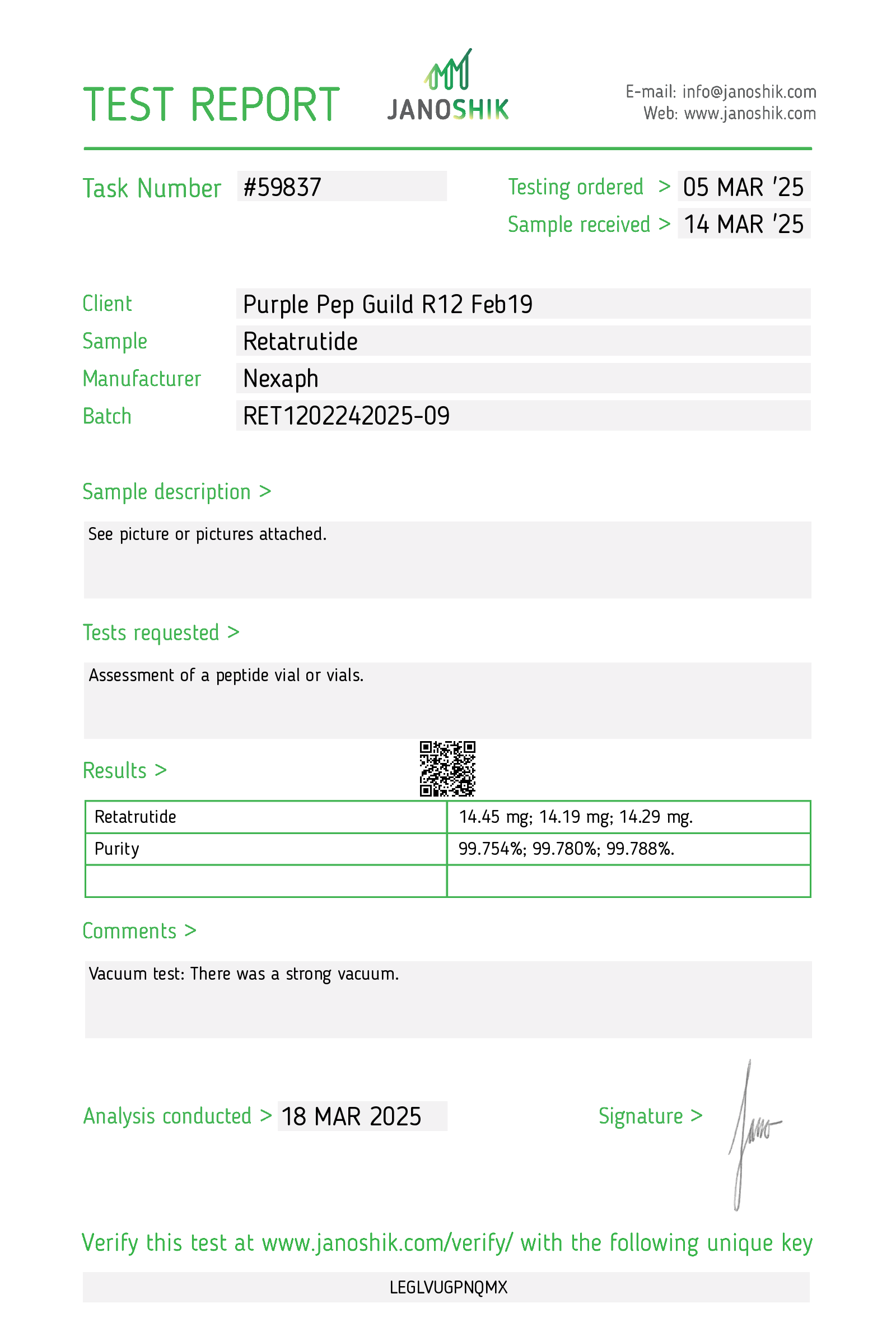 Certificate scan