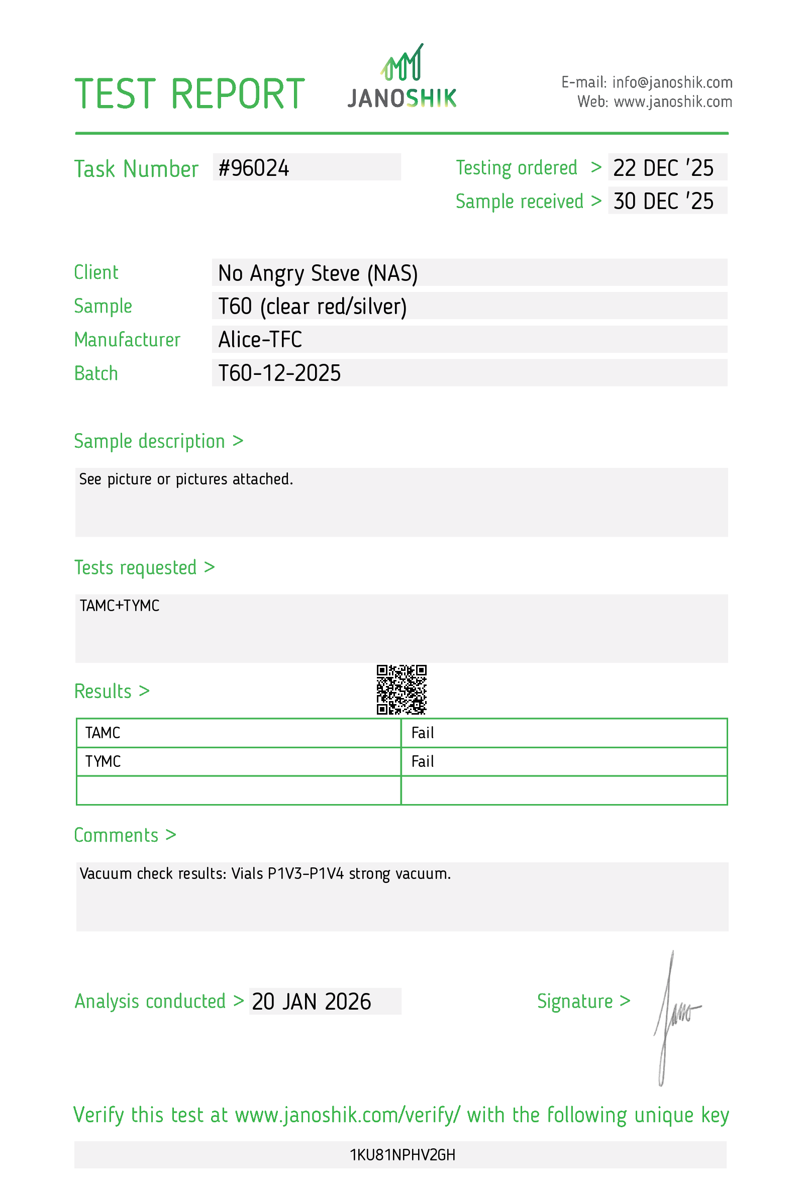 Certificate scan