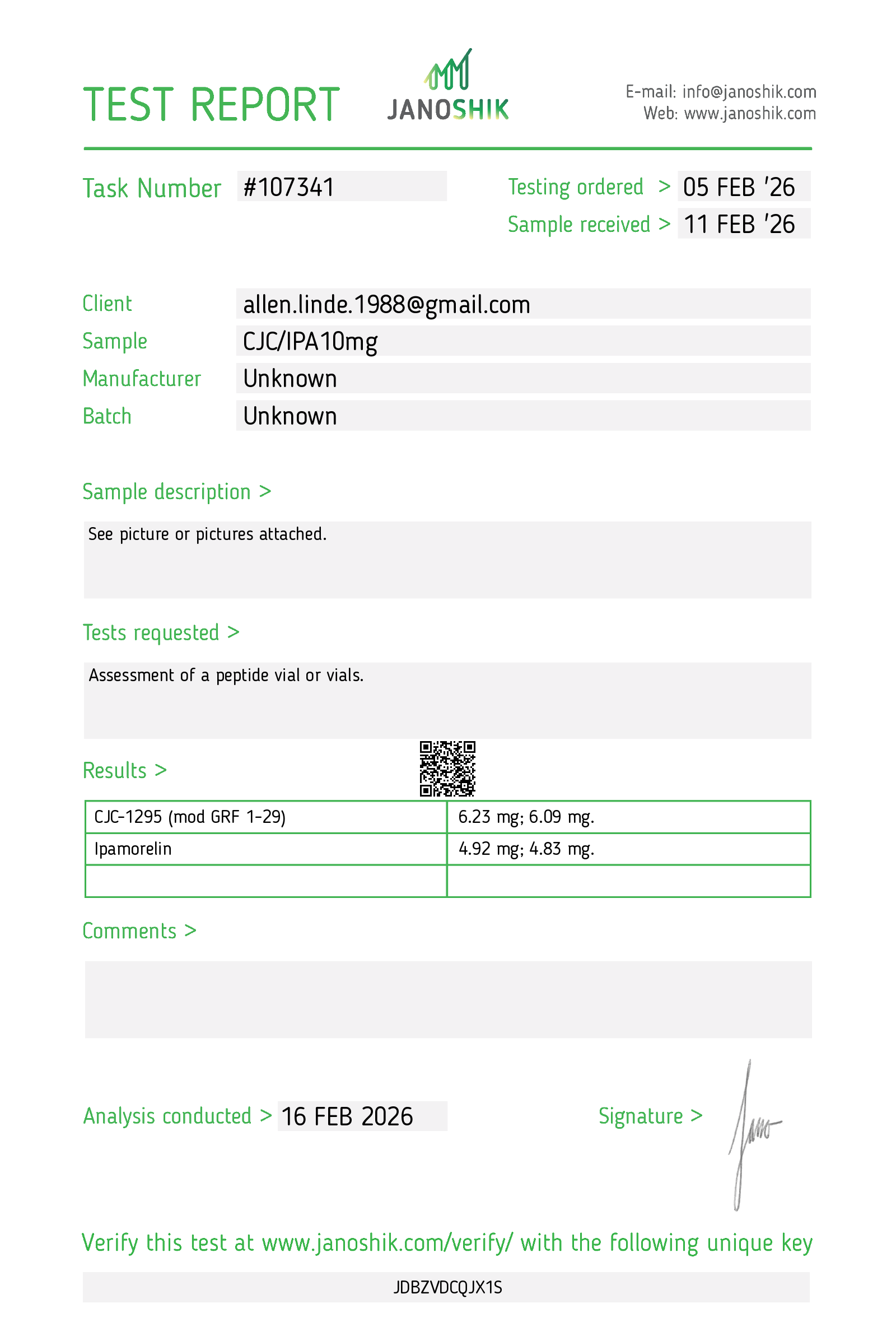 Certificate scan