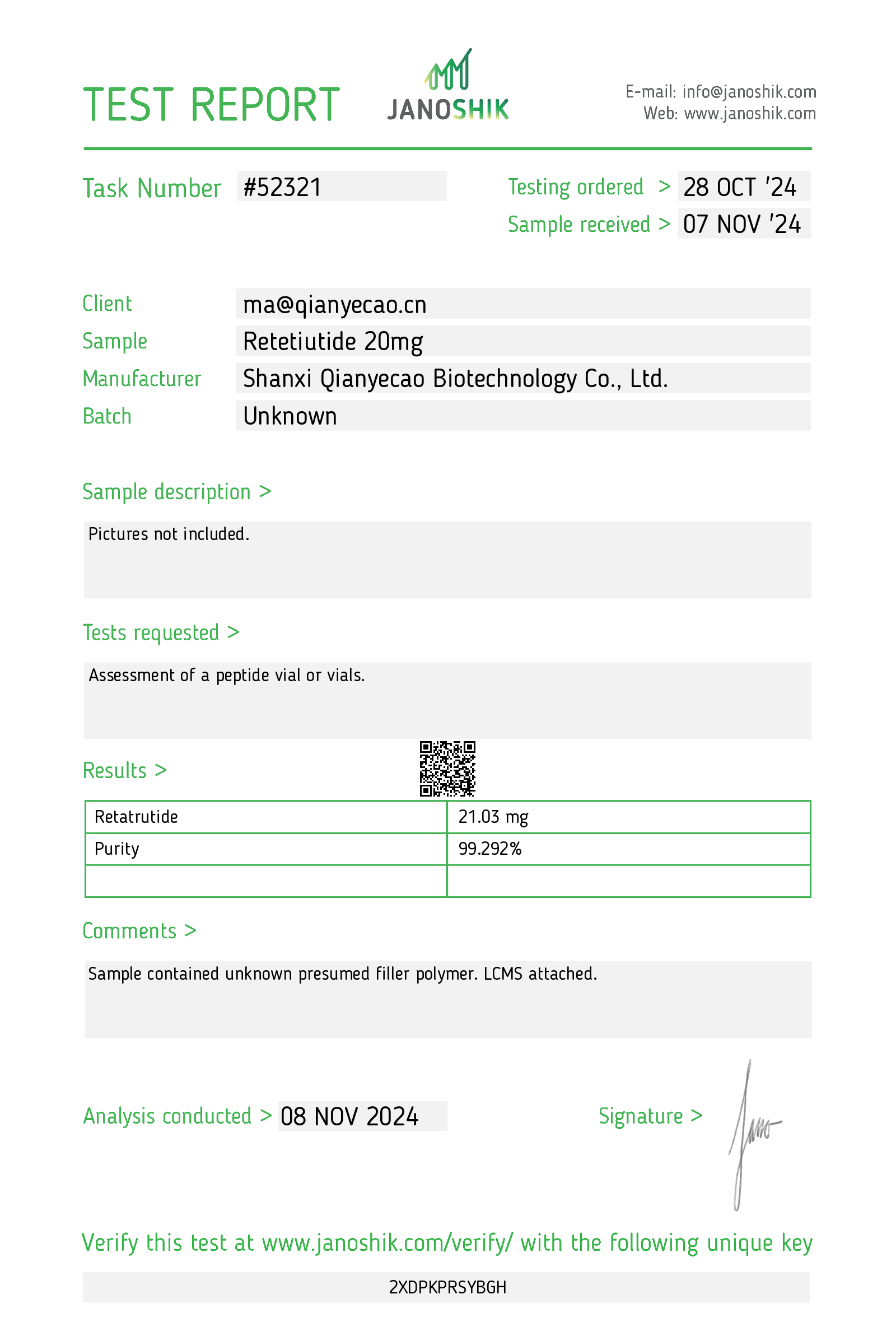 Certificate scan