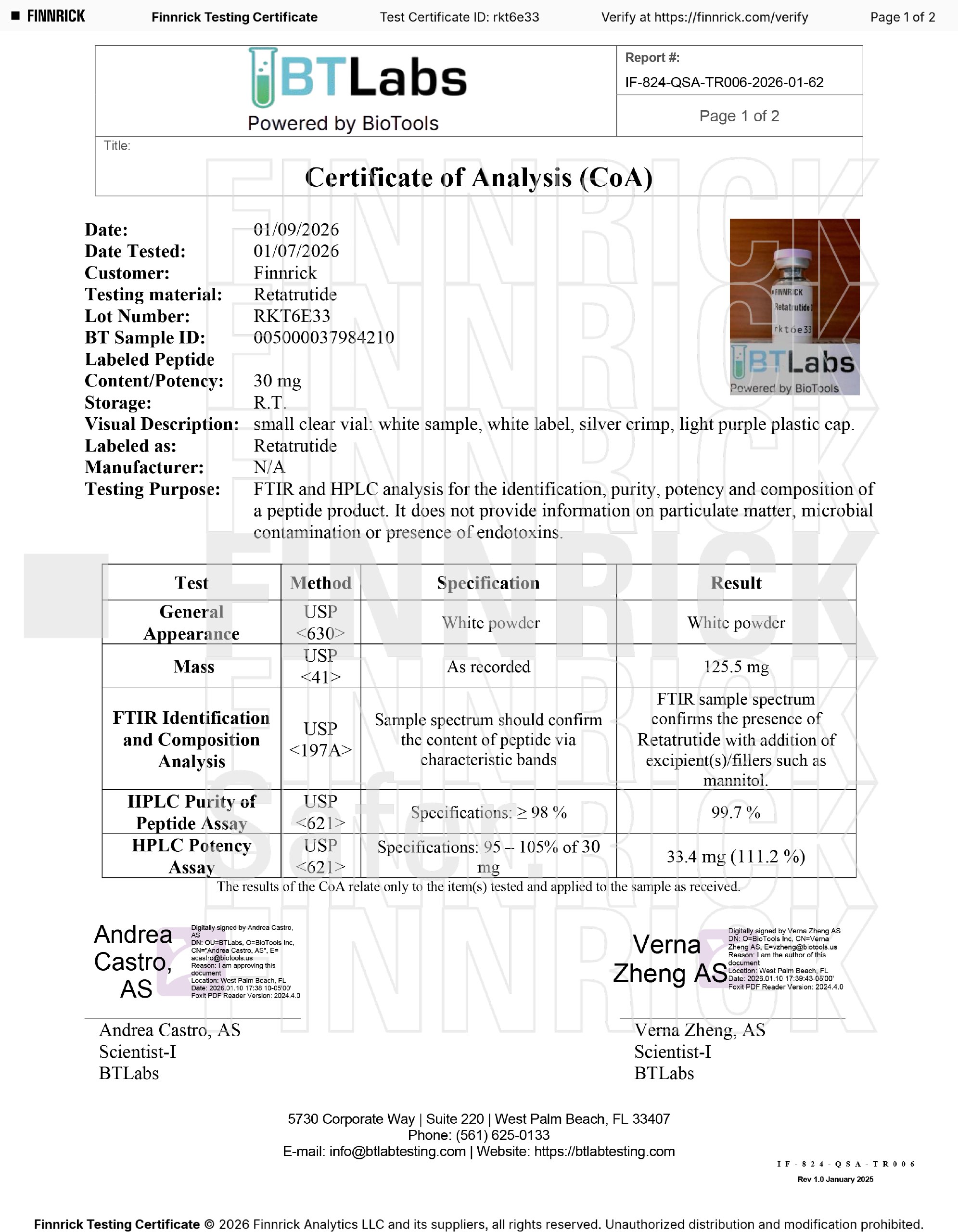 Certificate scan
