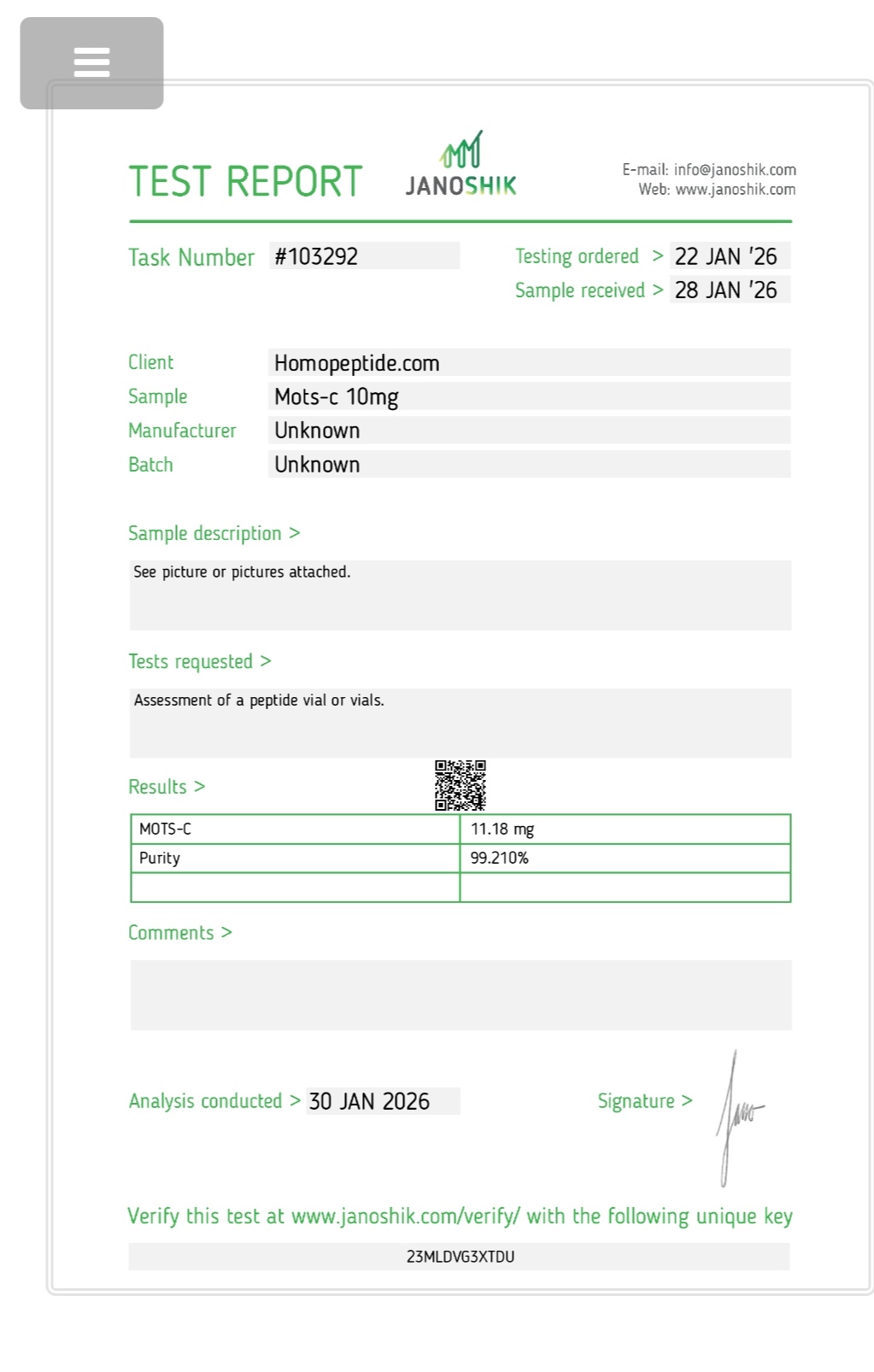 Certificate scan
