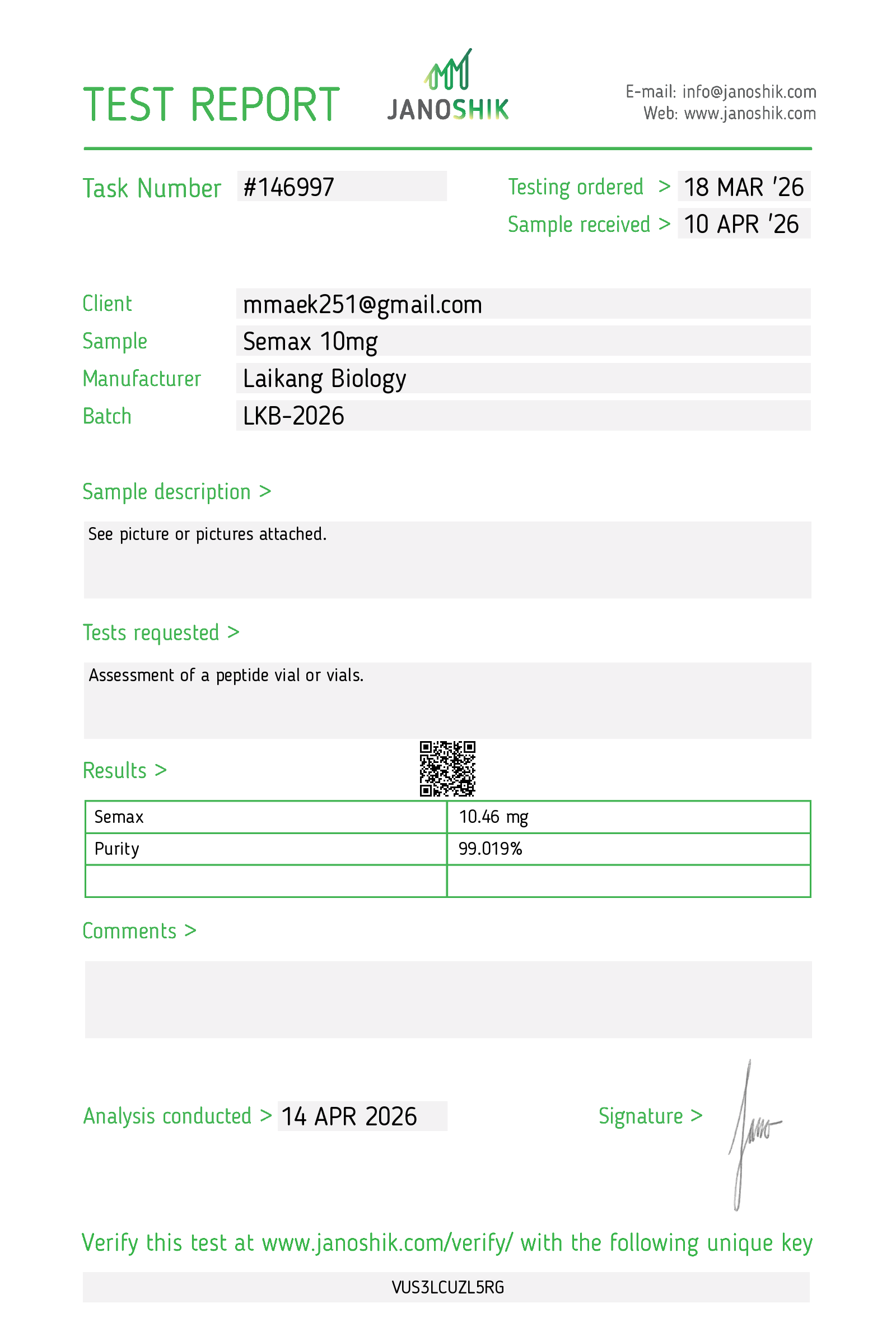 Certificate scan