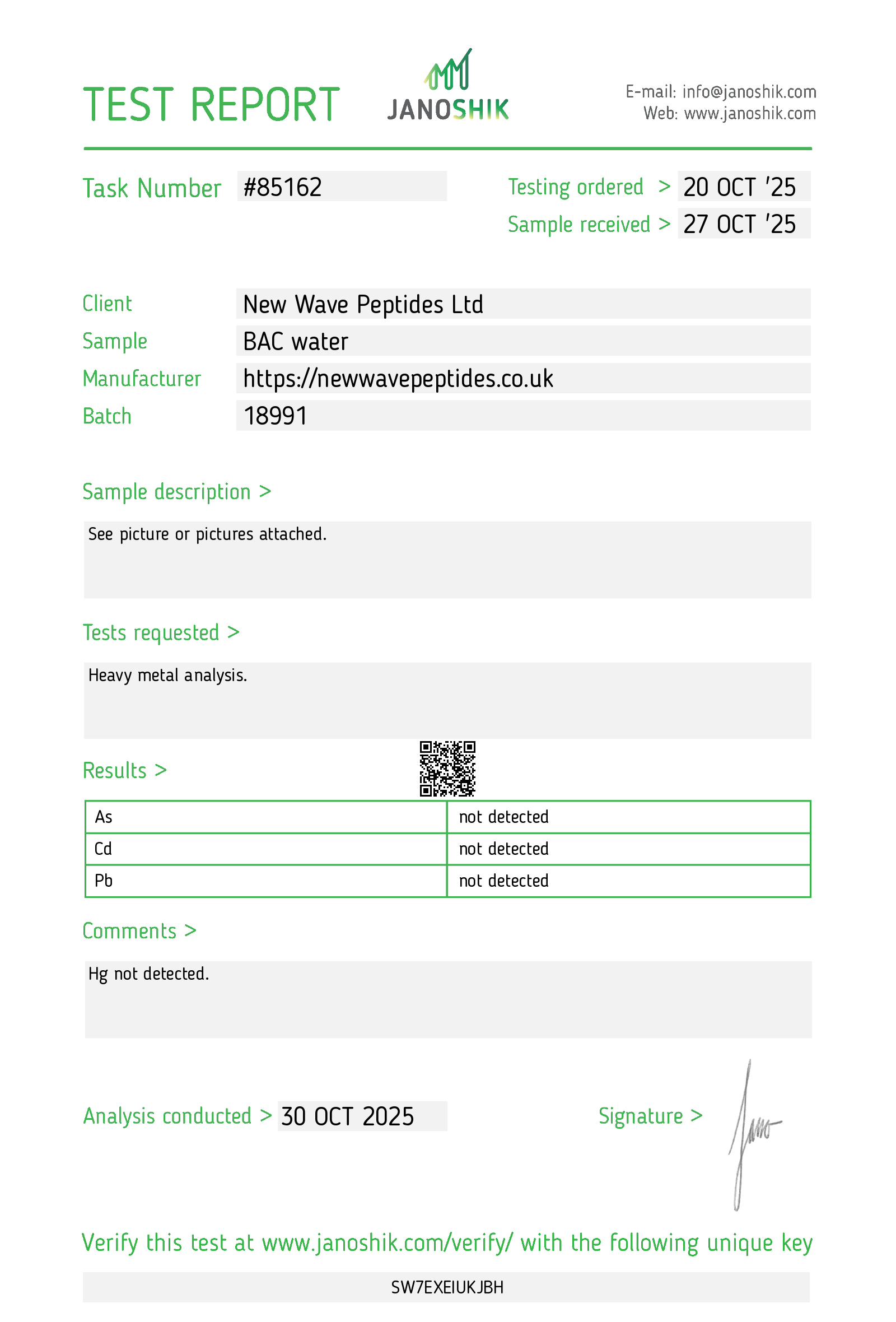 Certificate scan