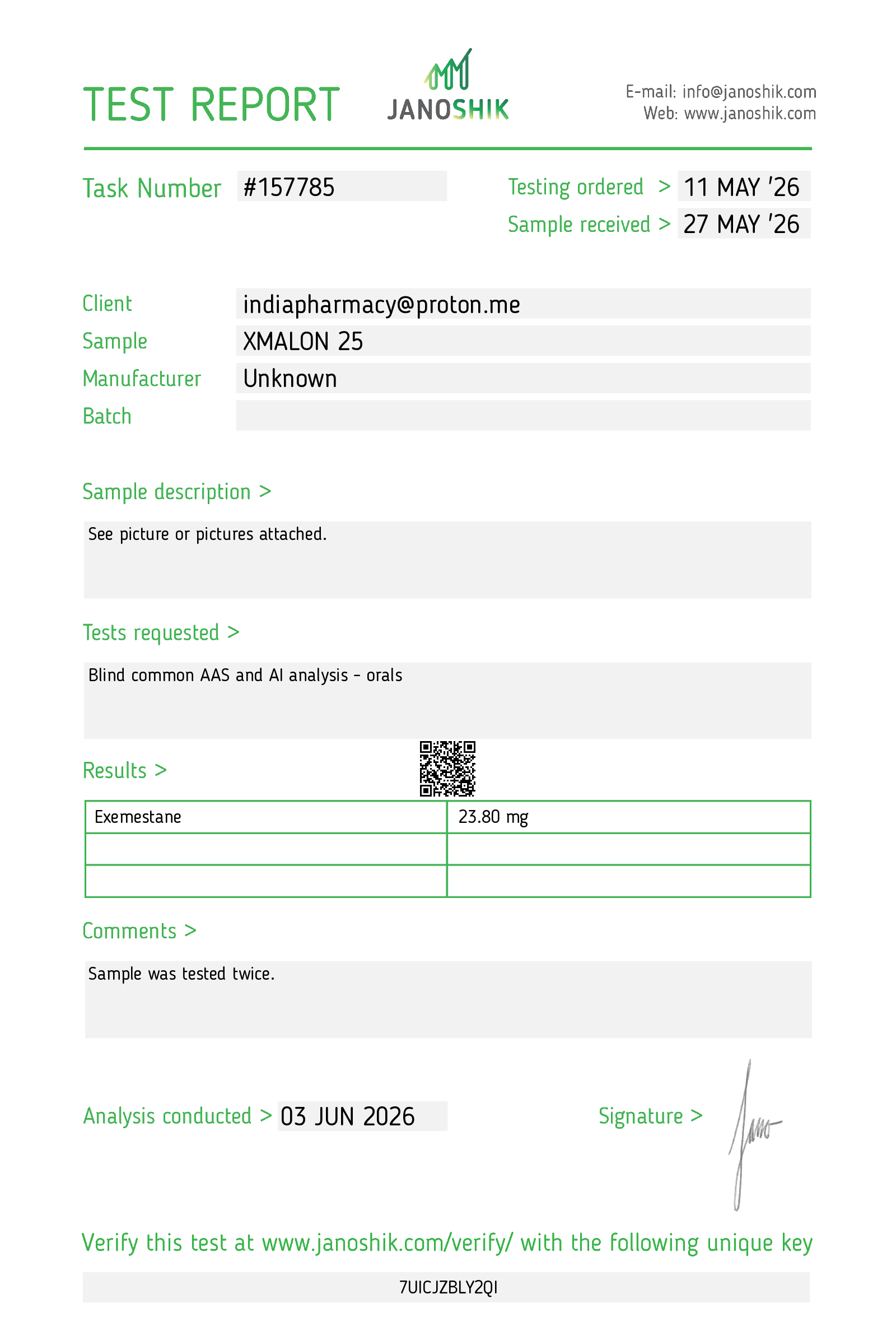 Certificate scan