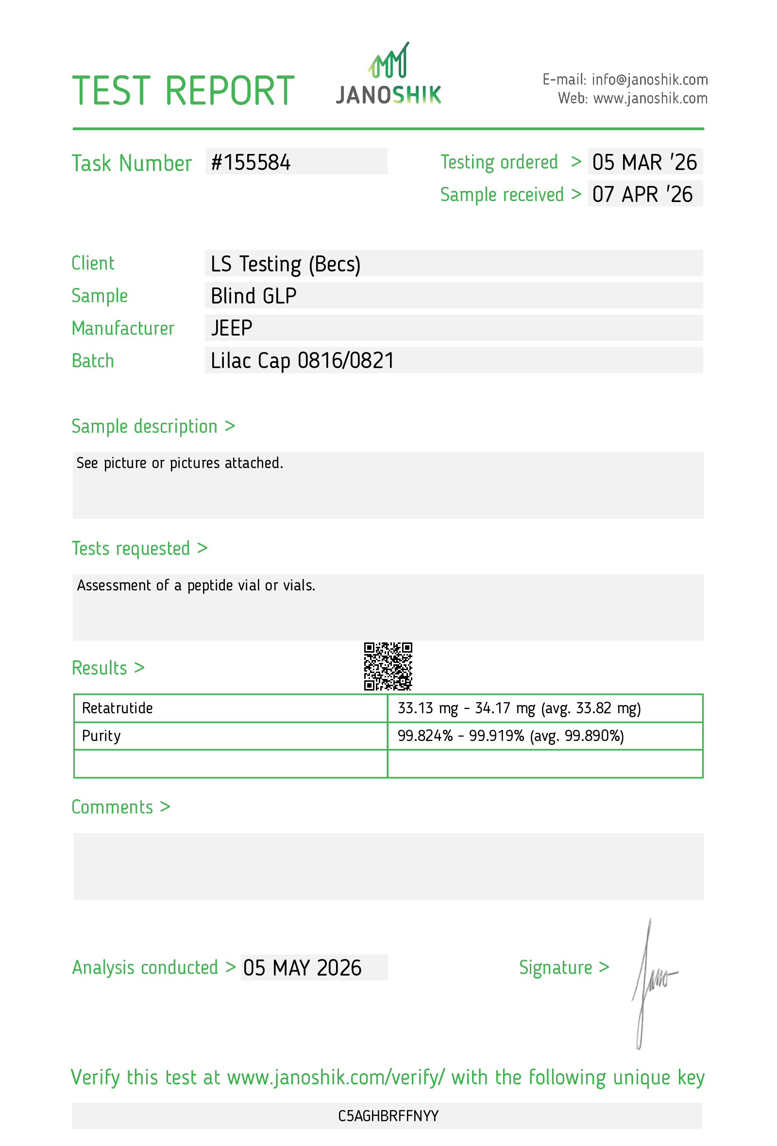 Certificate scan