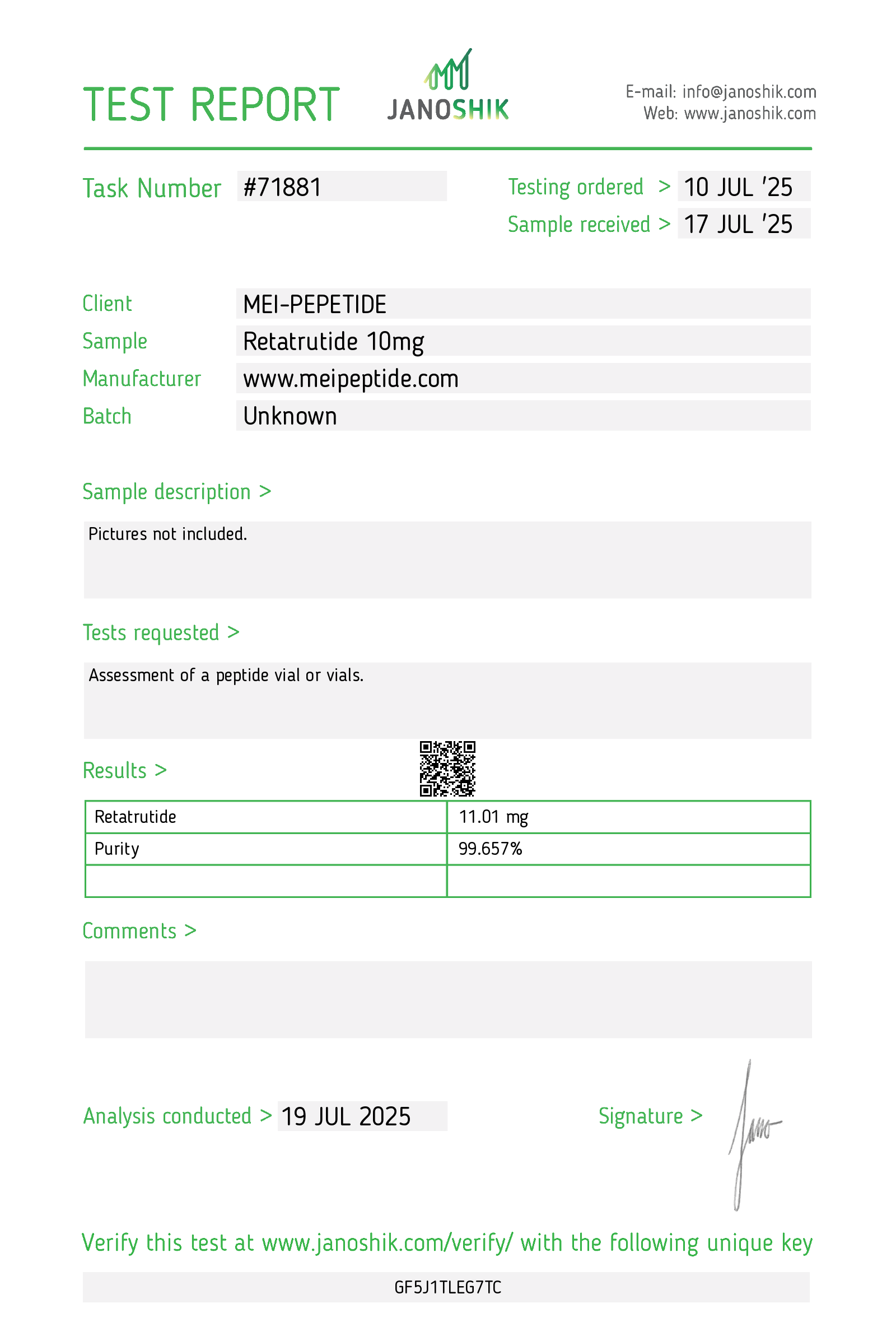 Certificate scan