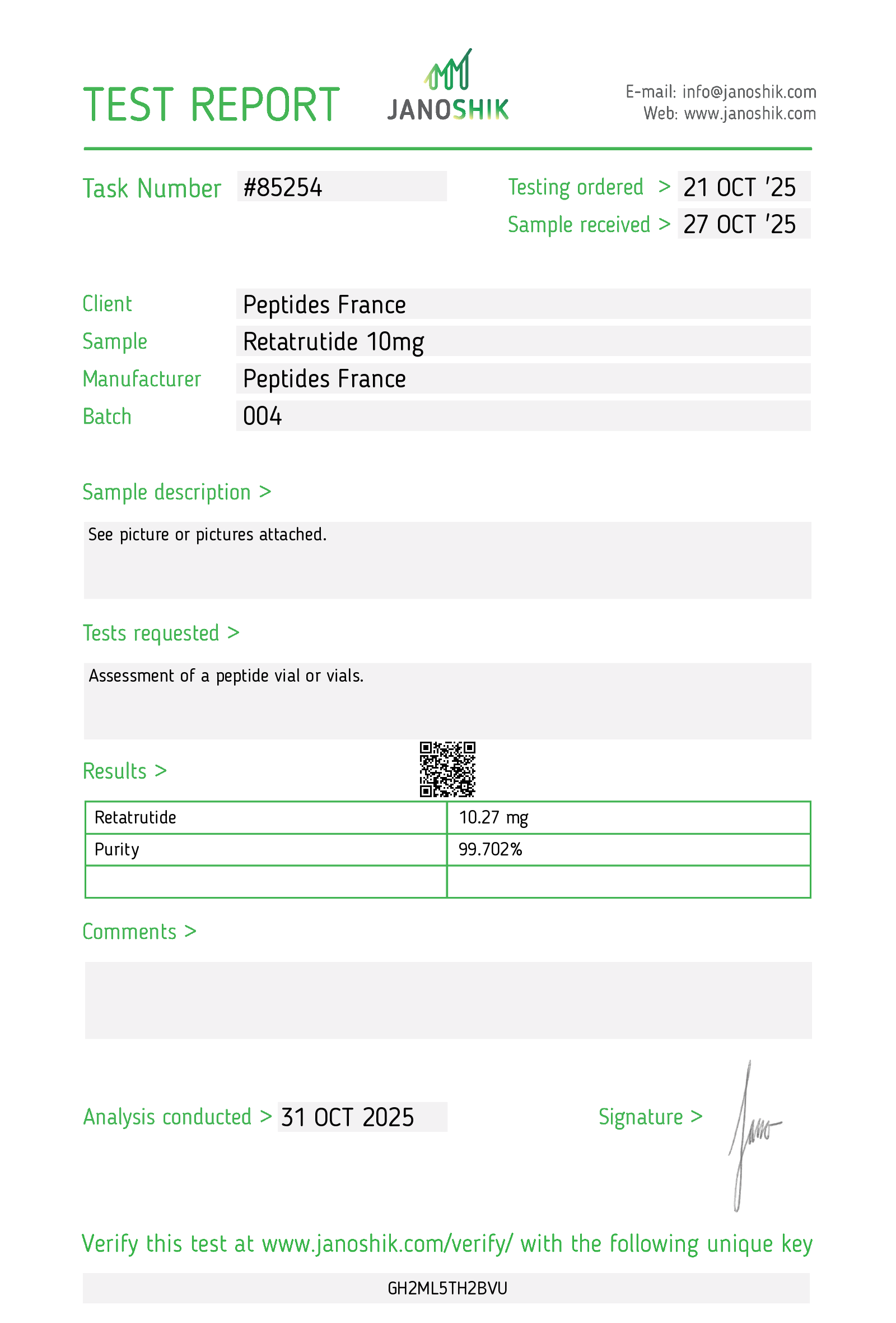 Certificate scan