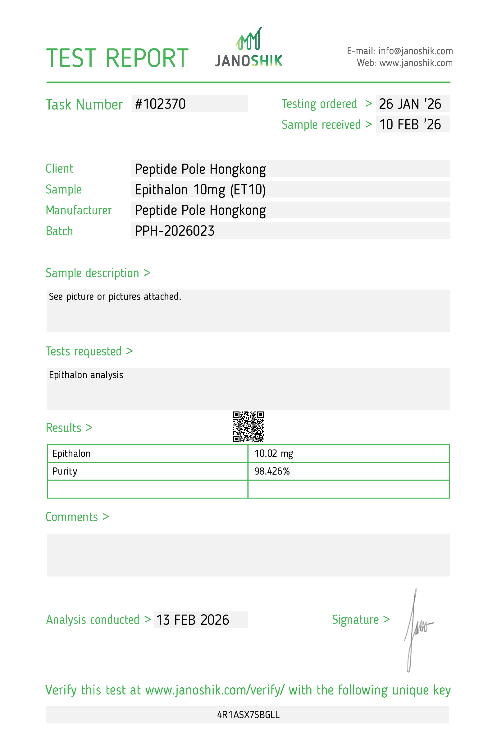 Certificate scan