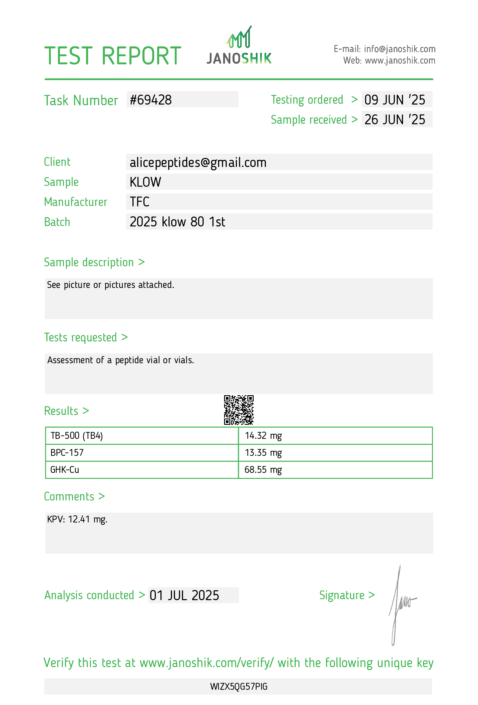 Certificate scan
