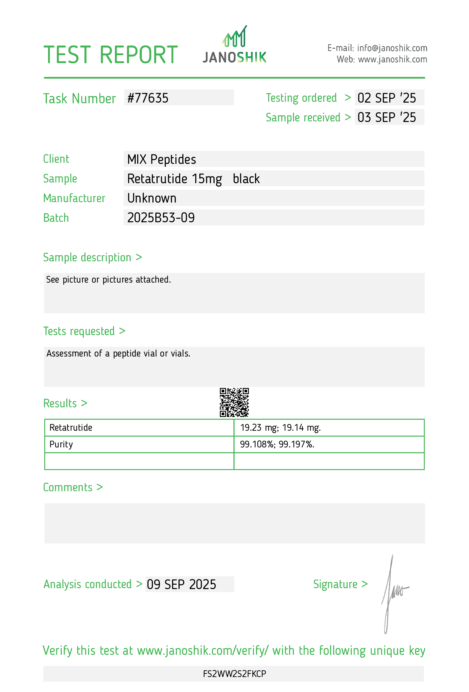 Certificate scan