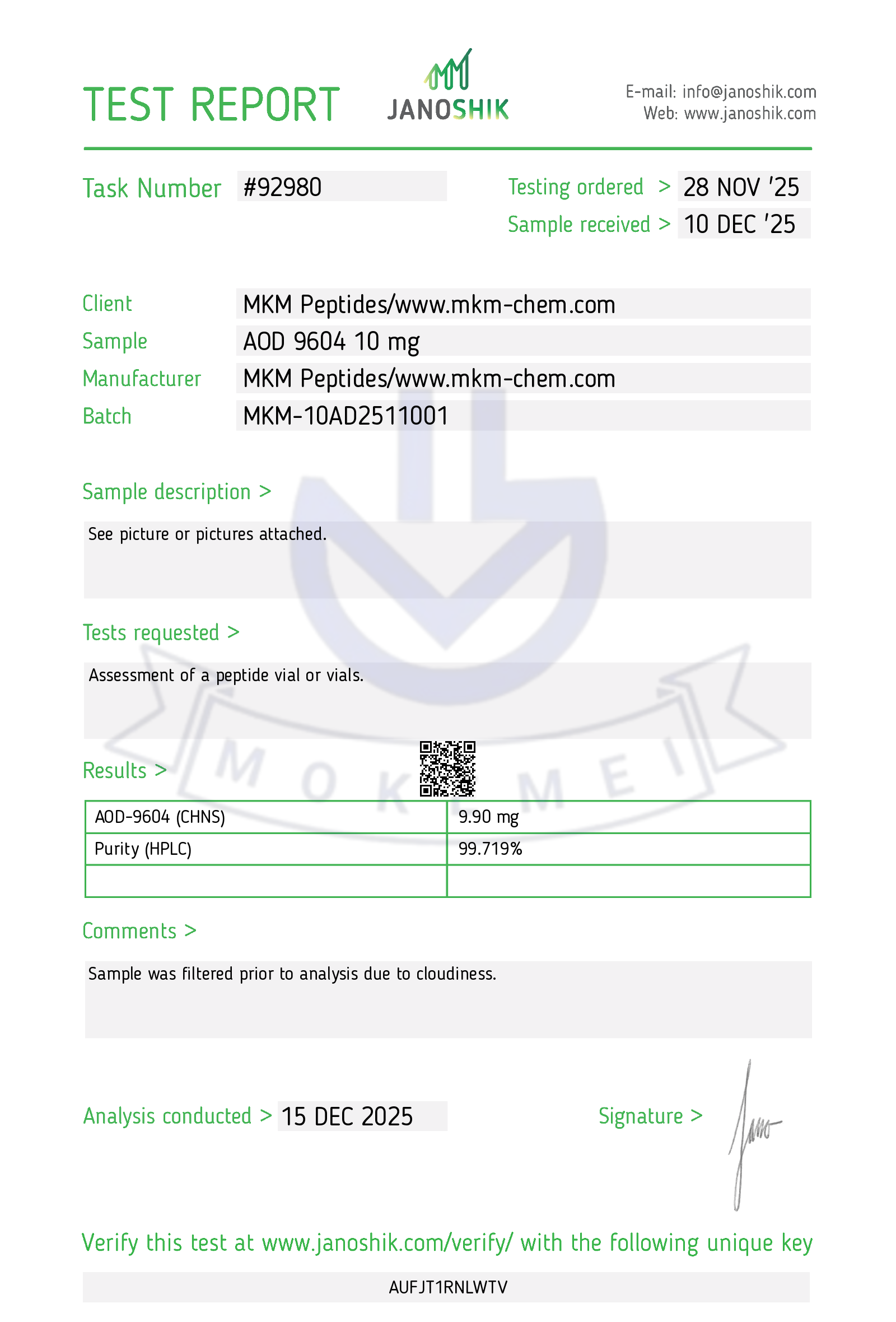 Certificate scan