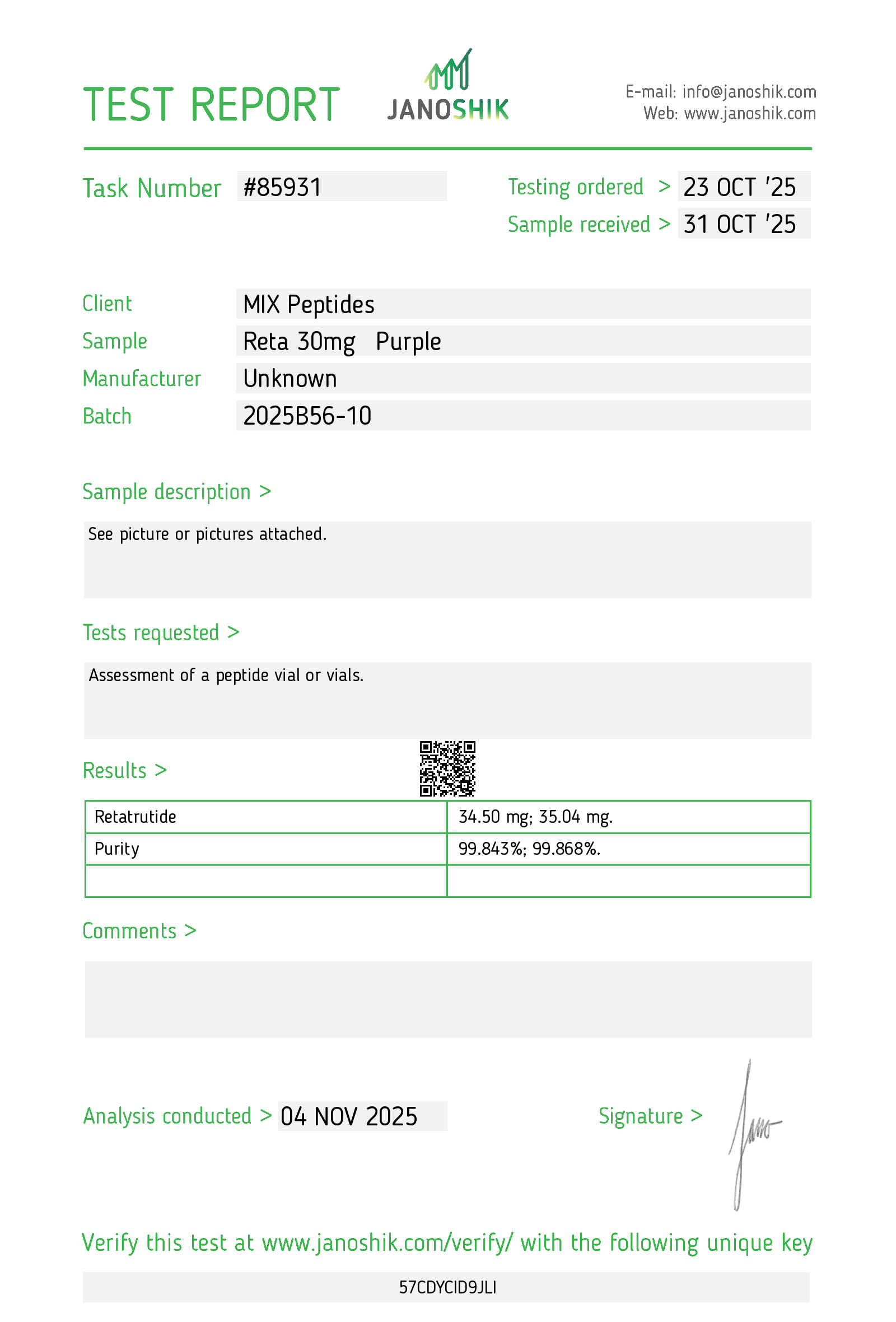 Certificate scan