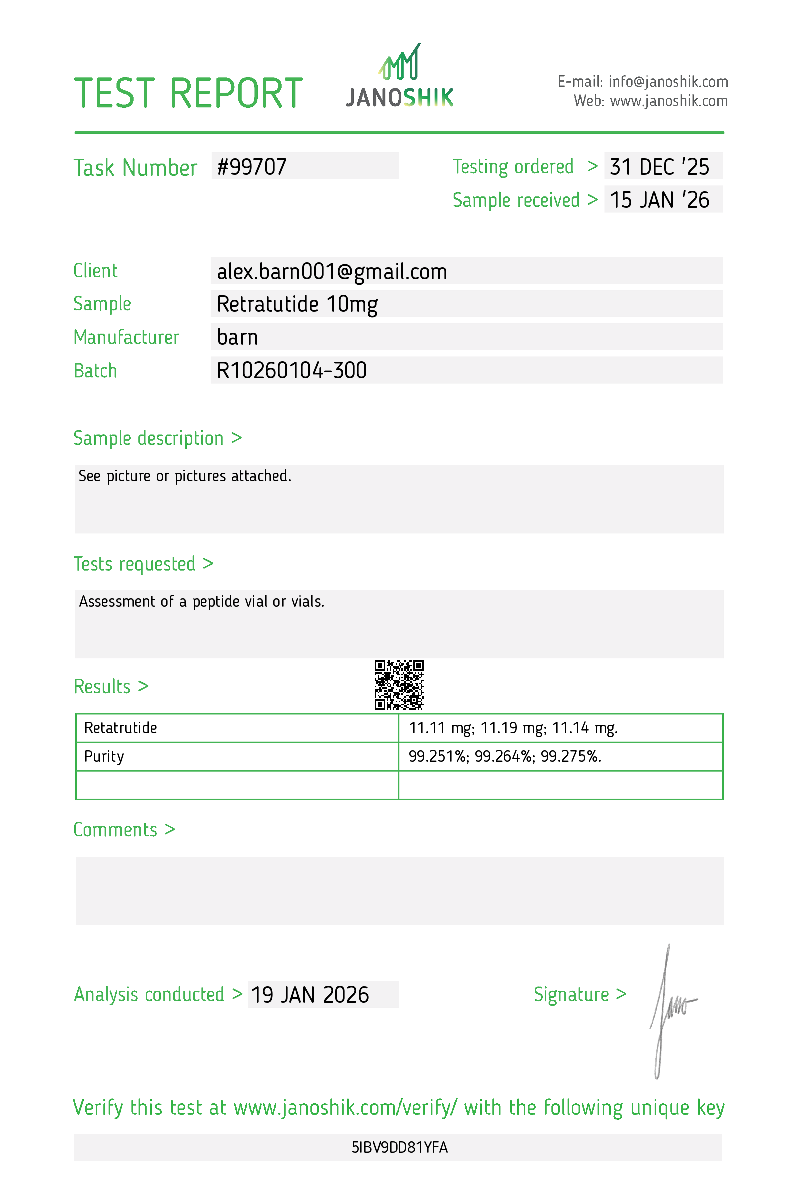 Certificate scan