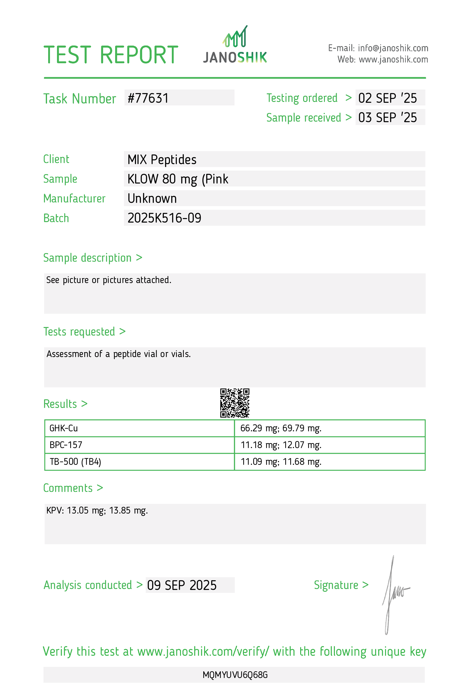 Certificate scan
