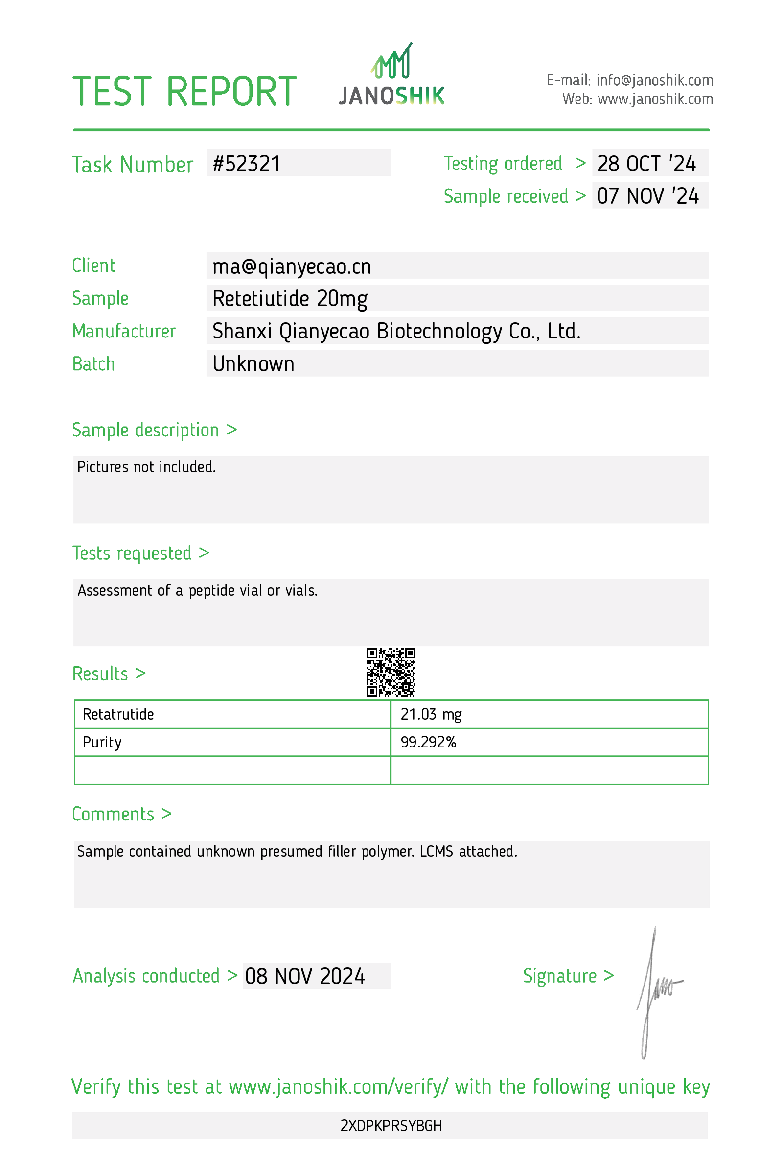 Certificate scan