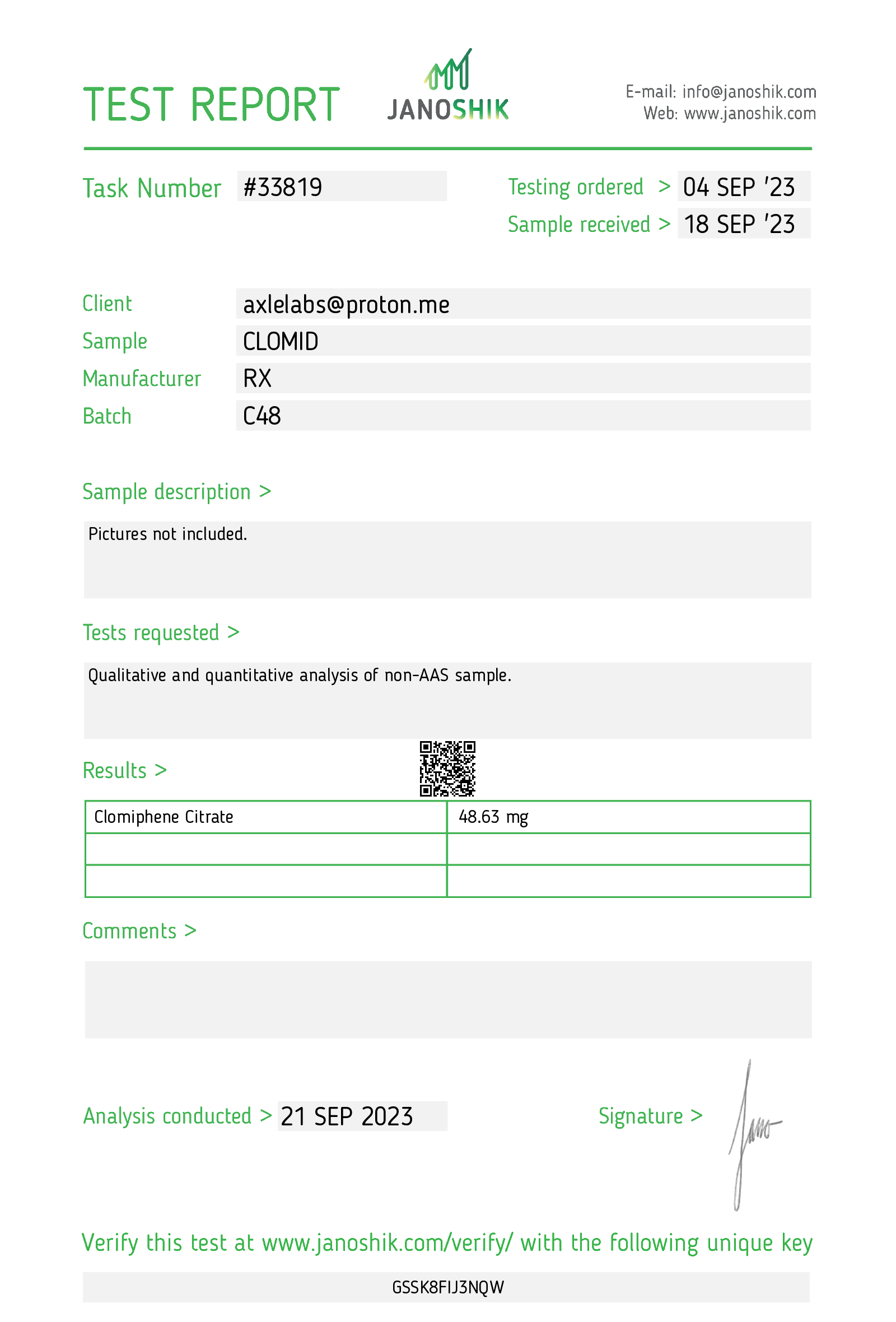 Certificate scan