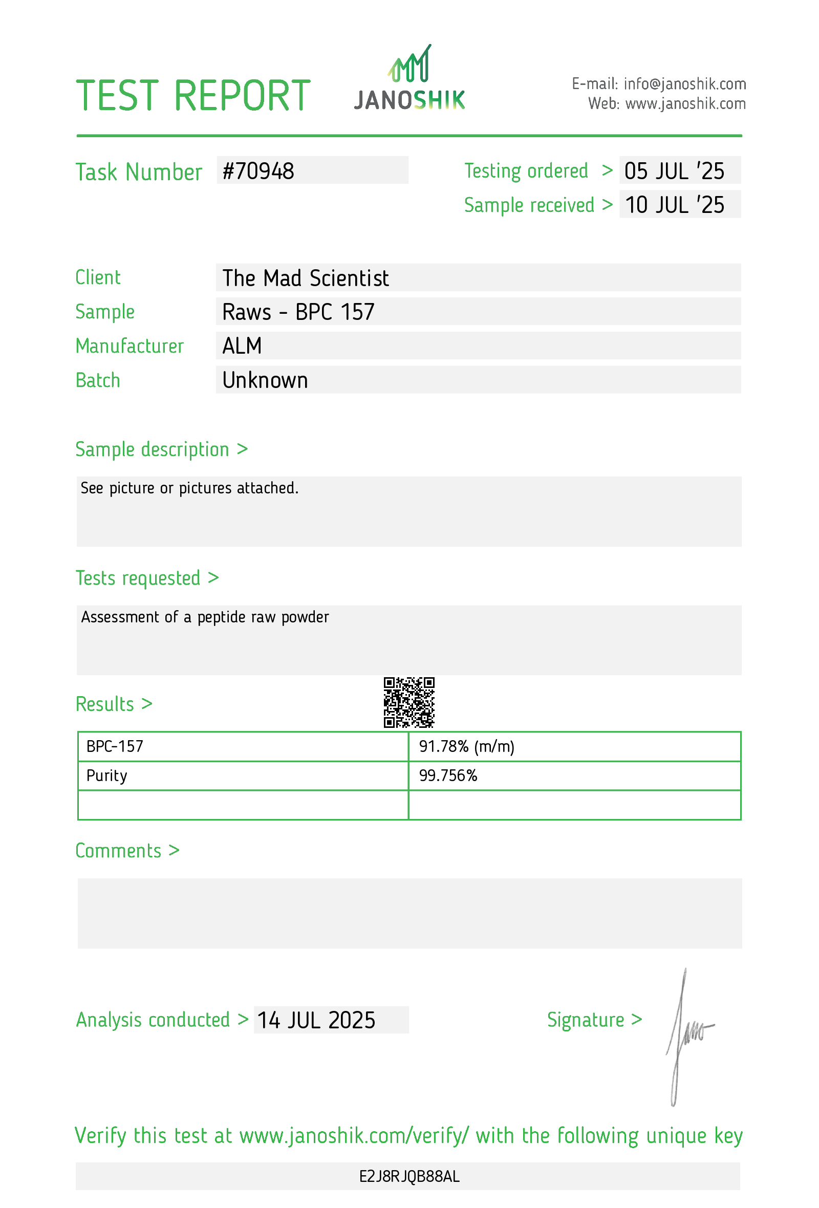 Certificate scan