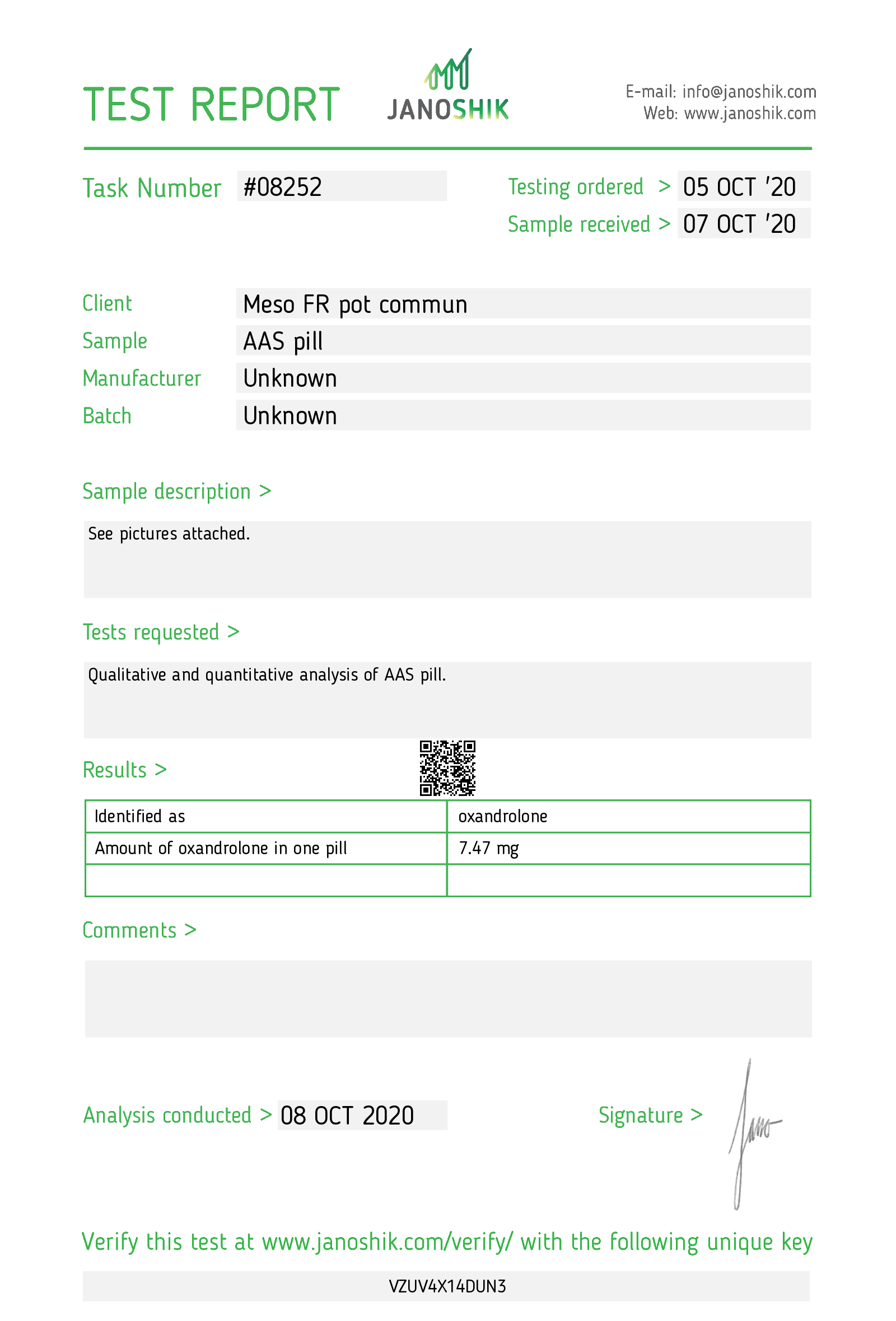 Certificate scan