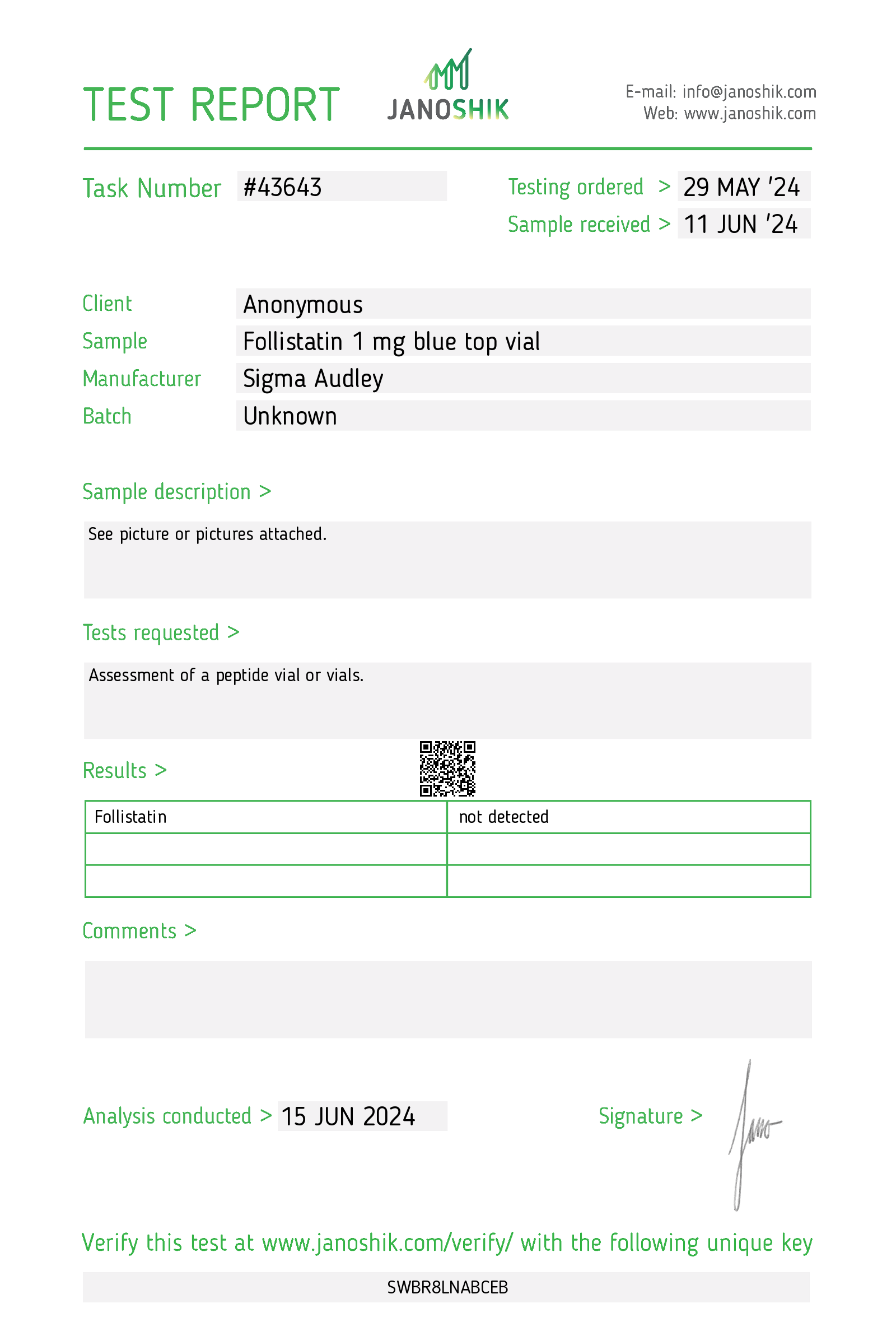 Certificate scan