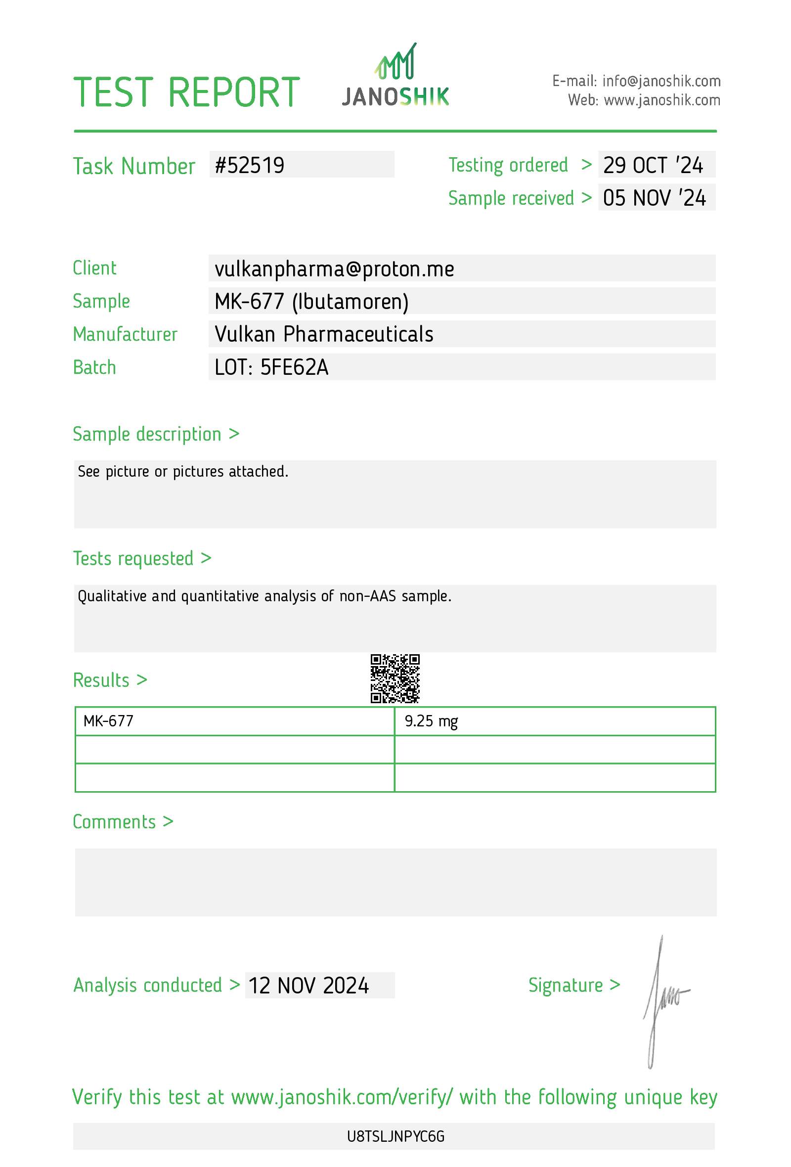 Certificate scan