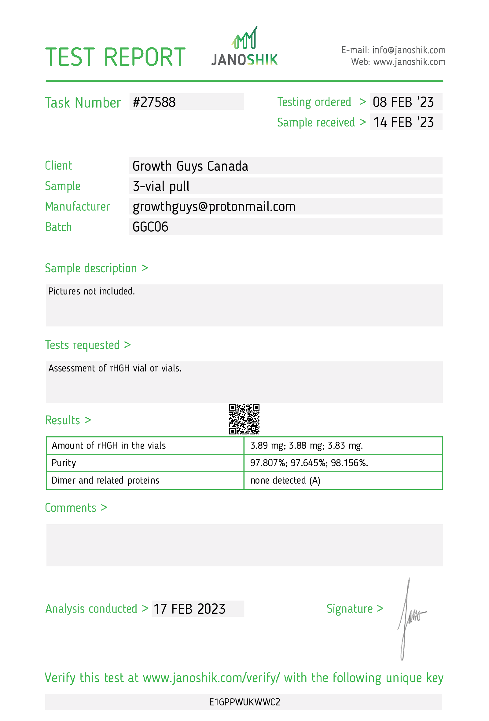 Certificate scan