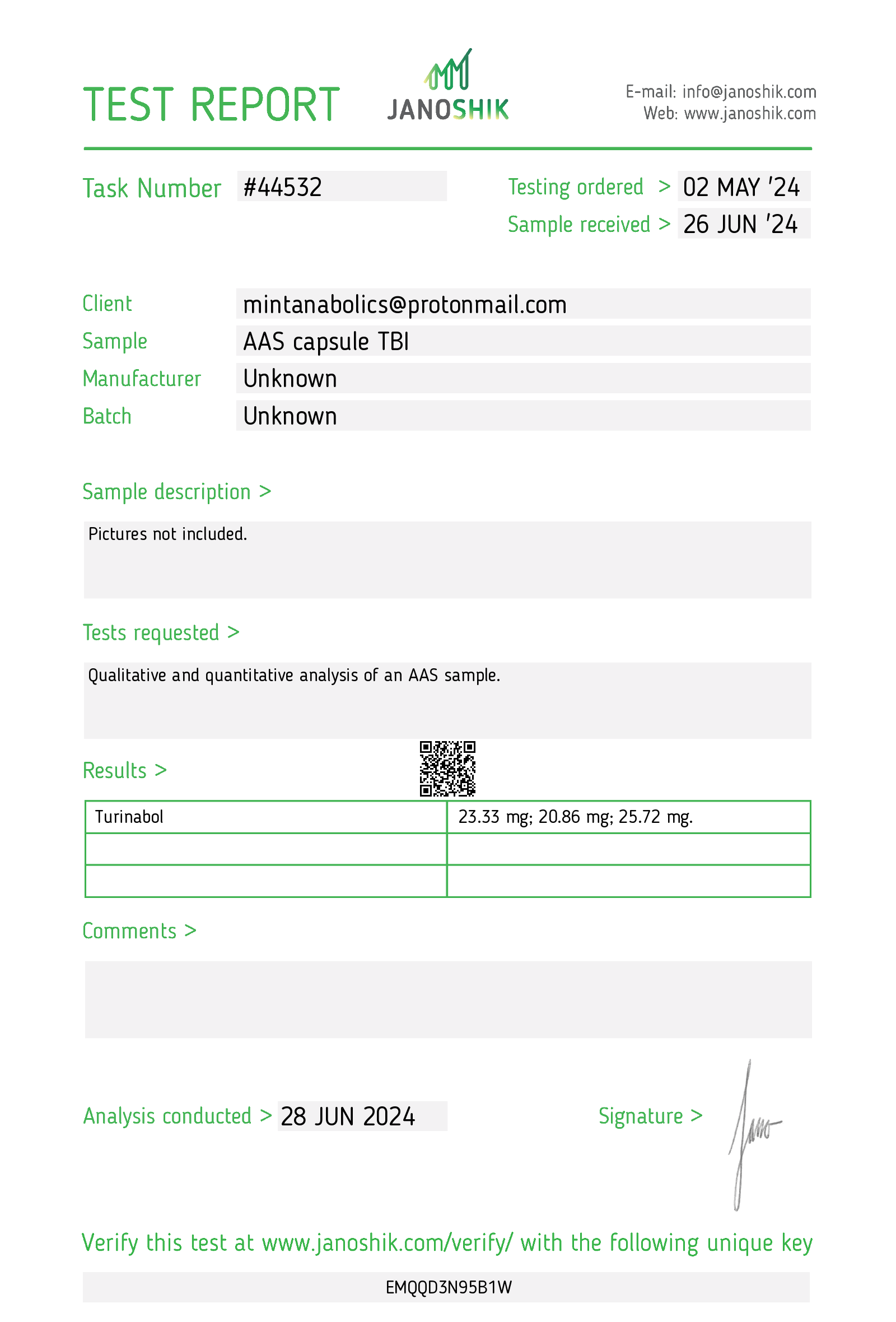 Certificate scan
