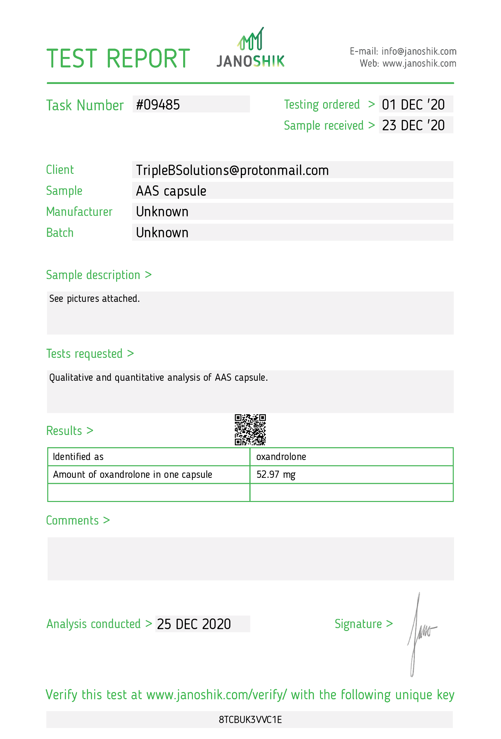 Certificate scan