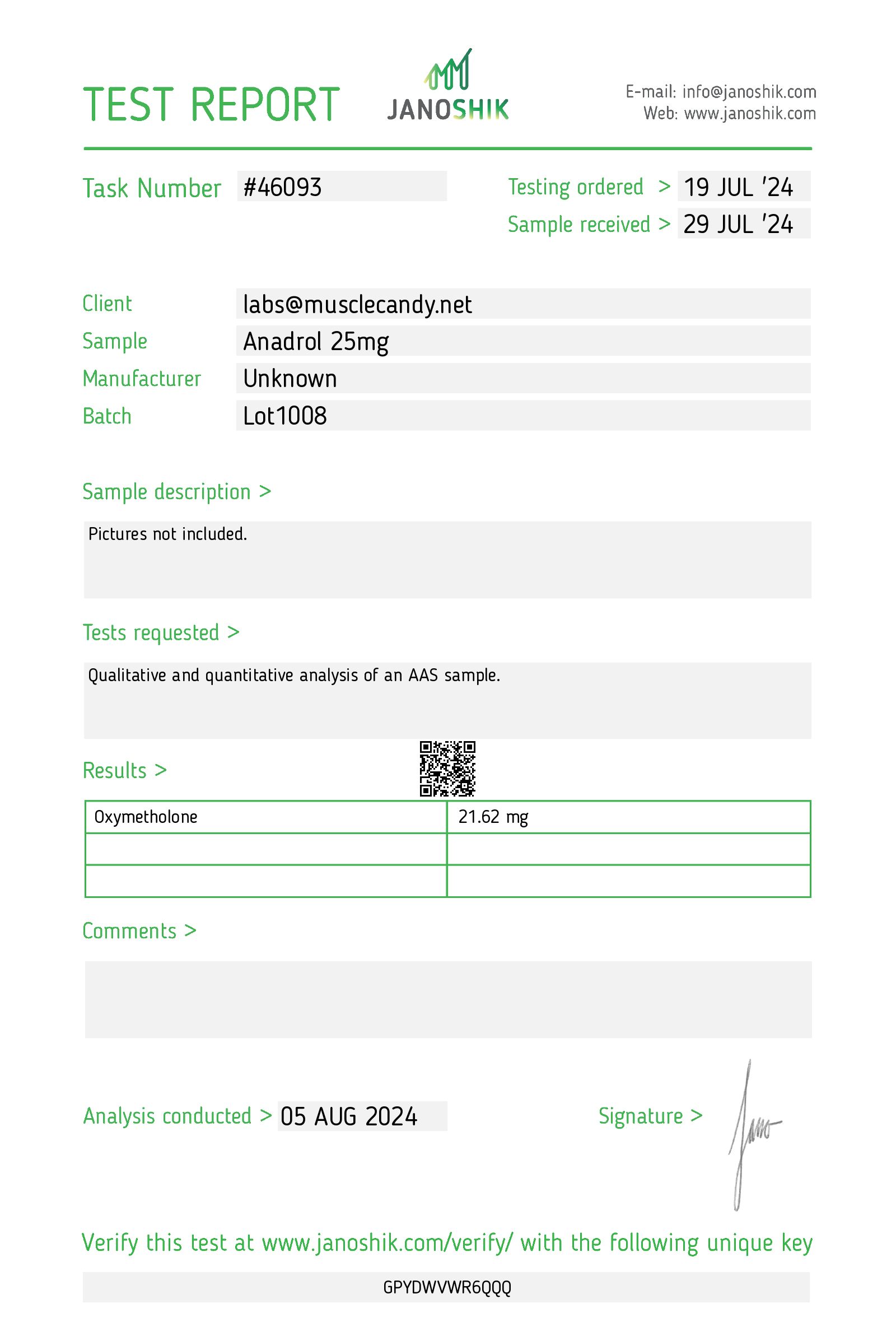 Certificate scan