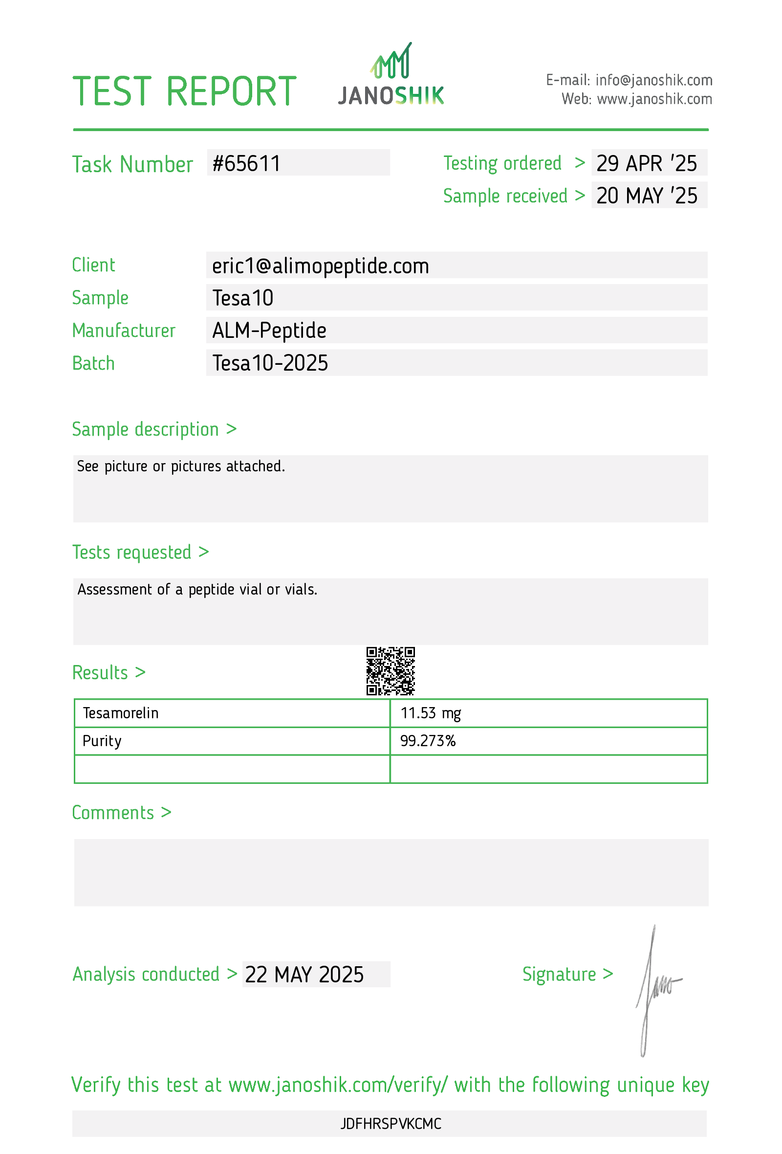 Certificate scan
