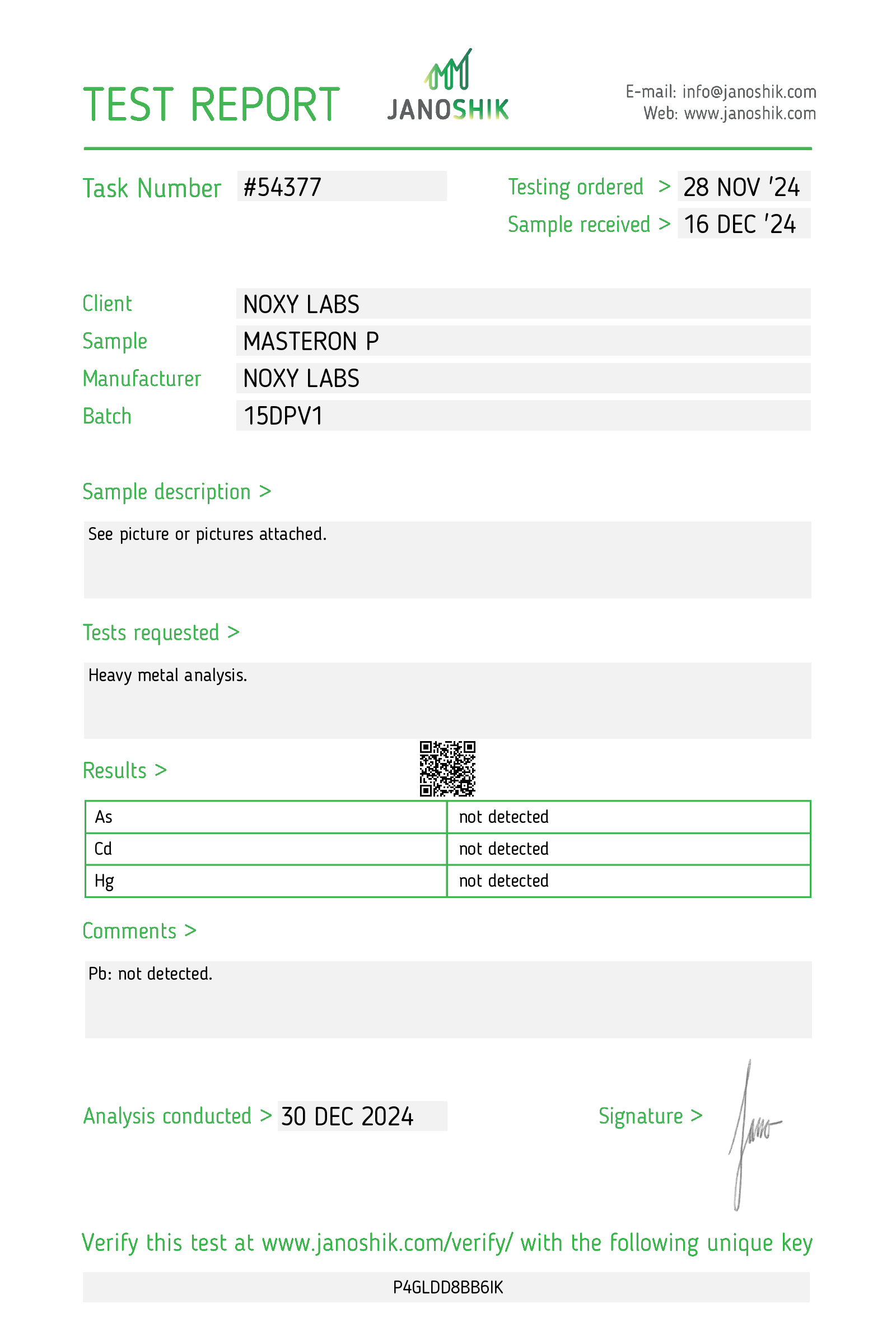 Certificate scan