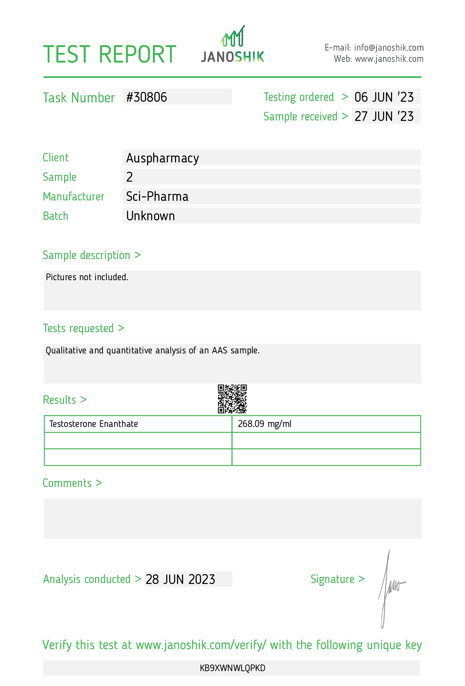 Certificate scan