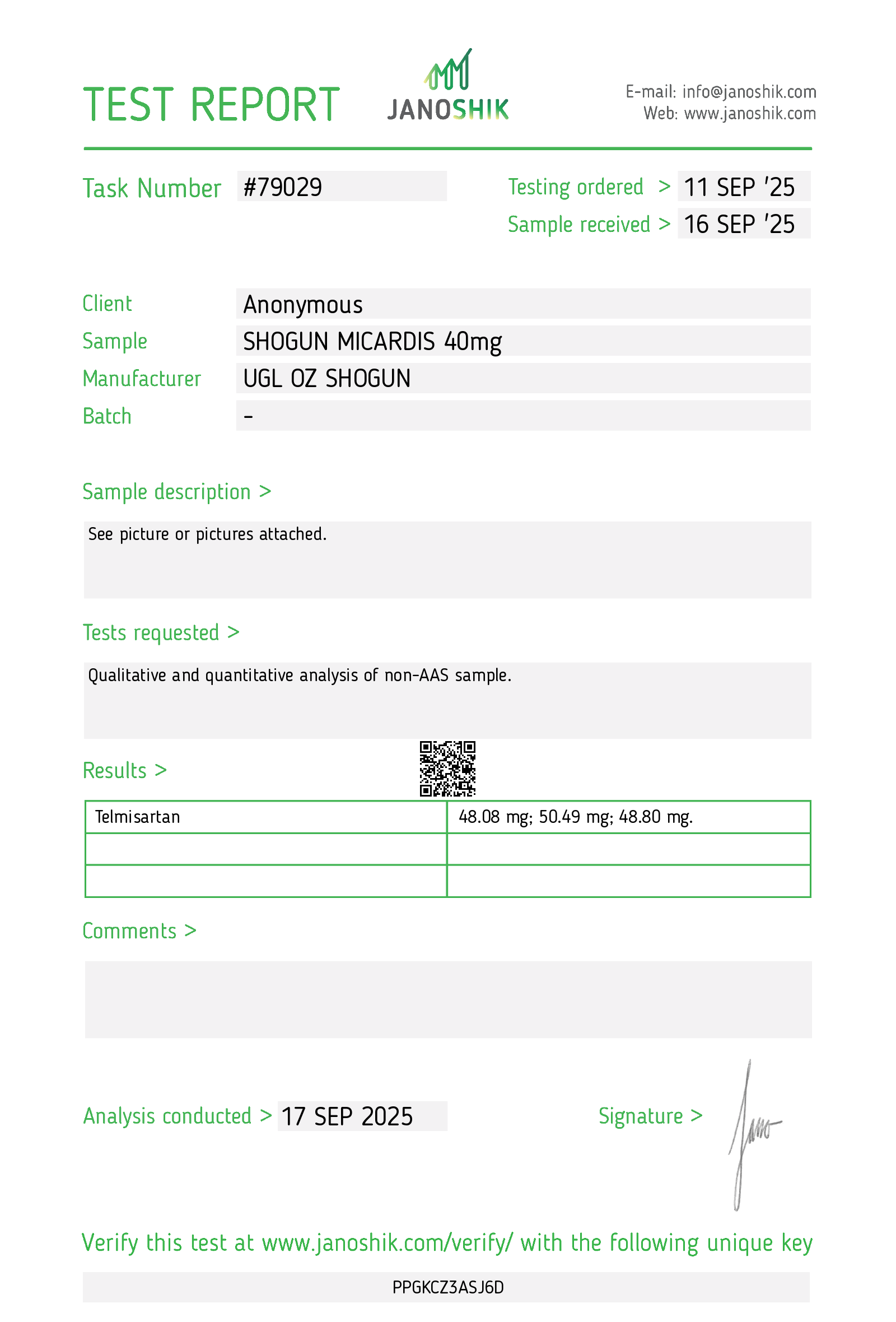 Certificate scan